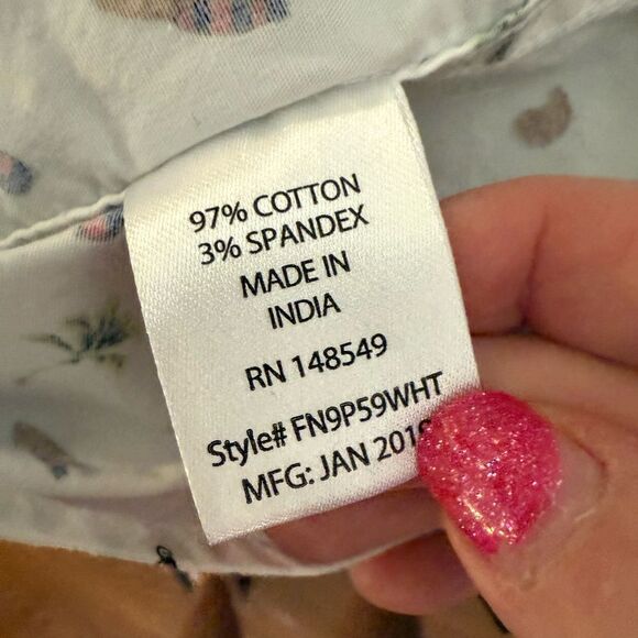 Free Planet White Casual Button Down Shirt with summer Print size M - Picture 8 of 8